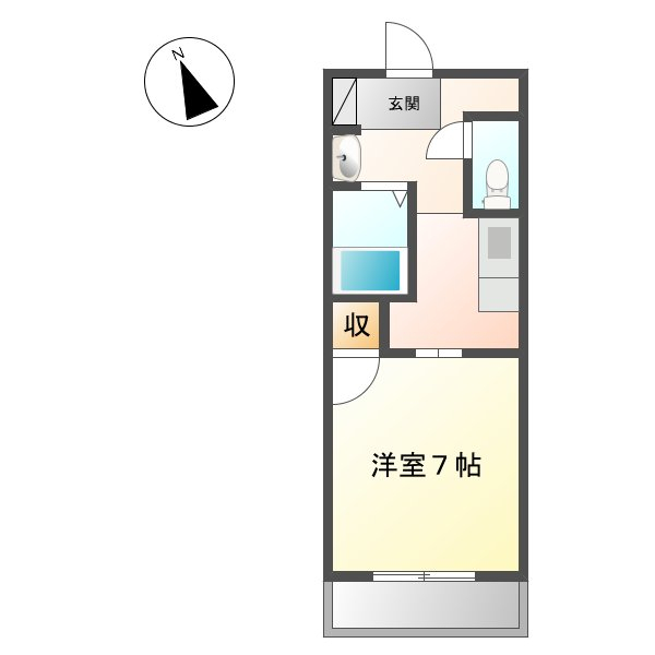 レイクルイーズ 406号室 間取り