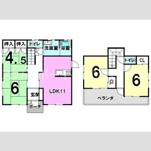 高丘西貸家 間取り