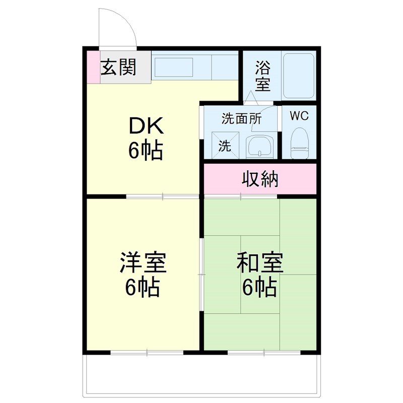 ウイング高丘Ⅱ 201号室 間取り