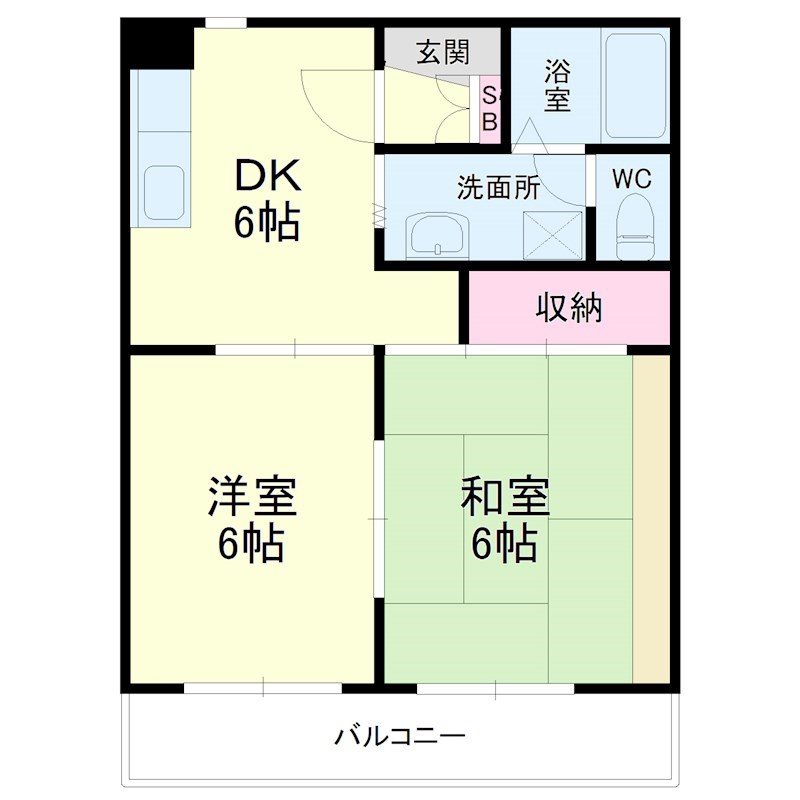 ウイング高丘Ⅳ 403号室 間取り