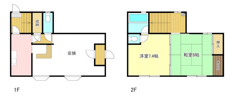 萩丘3丁目貸店舗 間取り