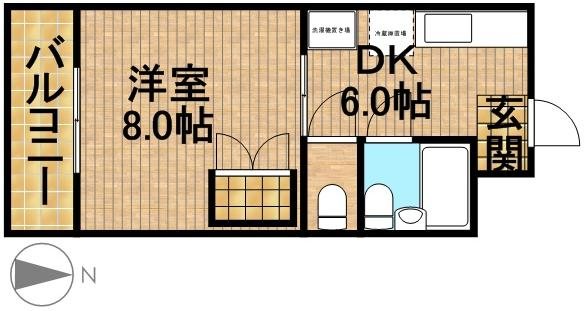 アルバトロス高丘 201号室 間取り