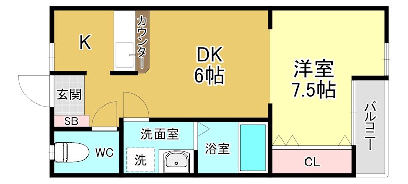 第六木下グリーンハイツ 202号室 間取り