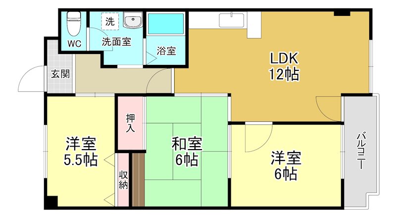 ダイヤモンド寿泉 間取り図