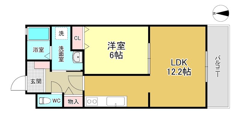 アンクルール 302号室 間取り