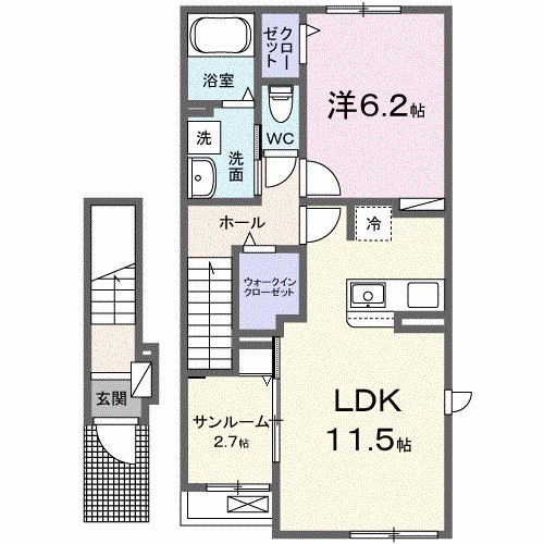 コージーコート楽Ⅱ 間取り