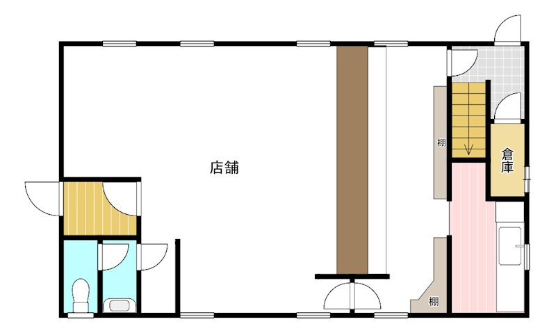 高丘東4丁目貸店舗 1号室 間取り