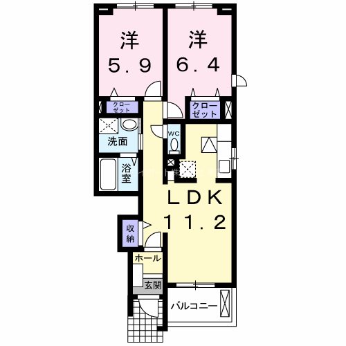 エトワール 102号室 間取り