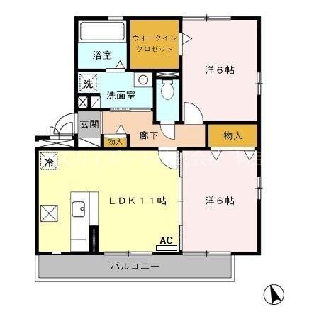 ウッディー半田山Ⅱ 間取り