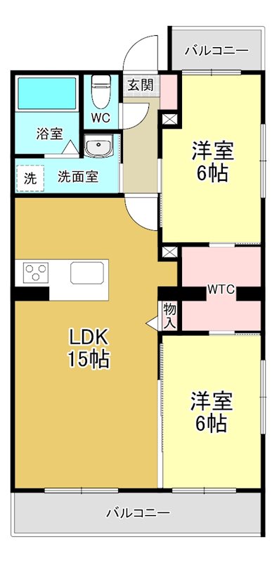 エクシード三方原Ⅱ 101号室 間取り