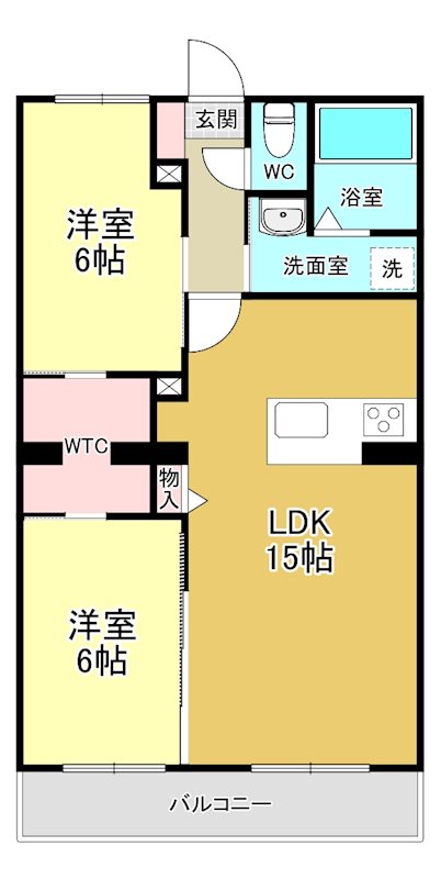 エクシード三方原Ⅱ 302号室 間取り