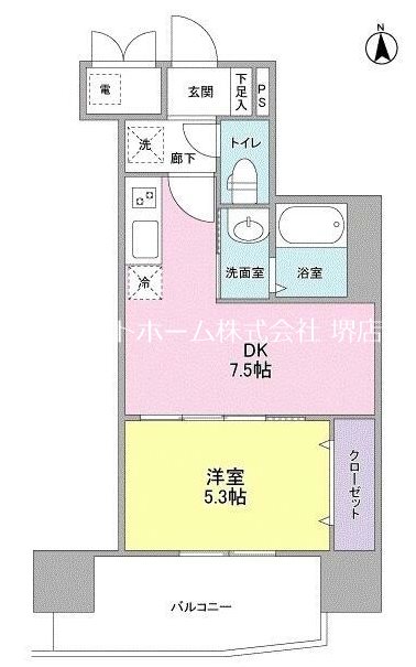 KMレジデンス堺東駅前  間取り