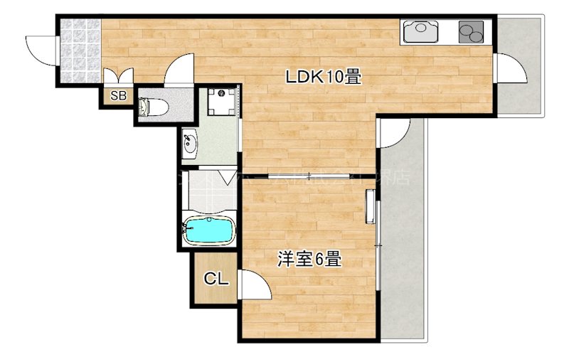 シティーコート北瓦町EX 間取り