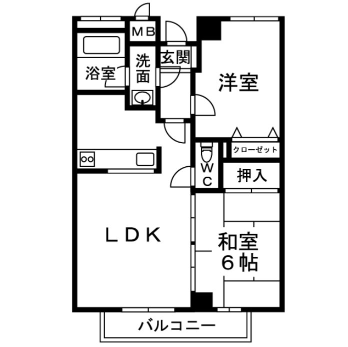 プレステージフジ忠岡壱番館 間取り