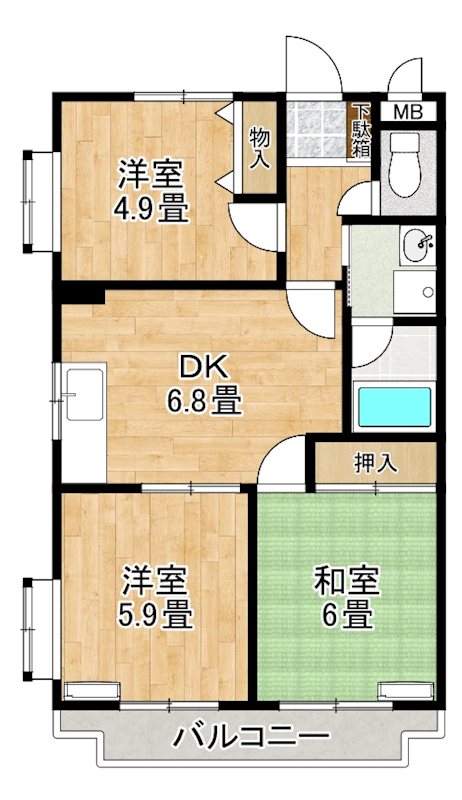 パーク・ウエスト 間取り