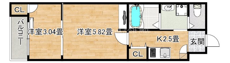 寺地町東シーエム・アン・ウエスト 間取り