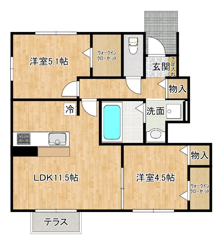 Agapanthus B棟 間取り