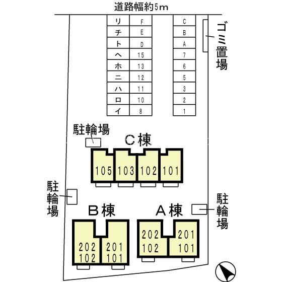 プロスパー　リヨA棟 駐車場