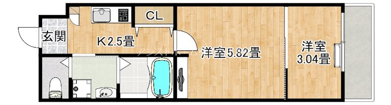 寺地町東シーエム・アン・イースト 間取り