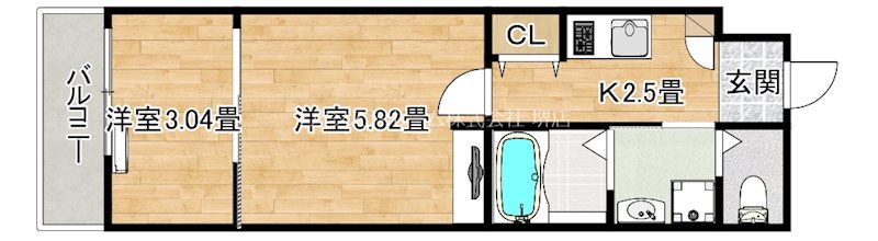 寺地町東シーエム・アン・ウエスト 間取り