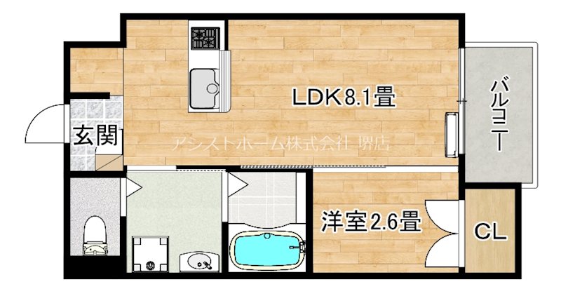 西湊町ジーイー・ディス 間取り