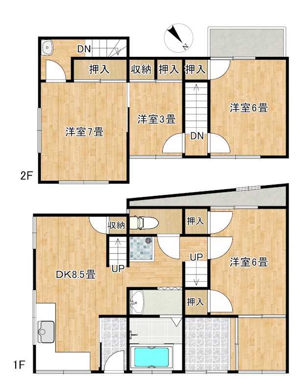 助松町3丁目一戸建て 間取り