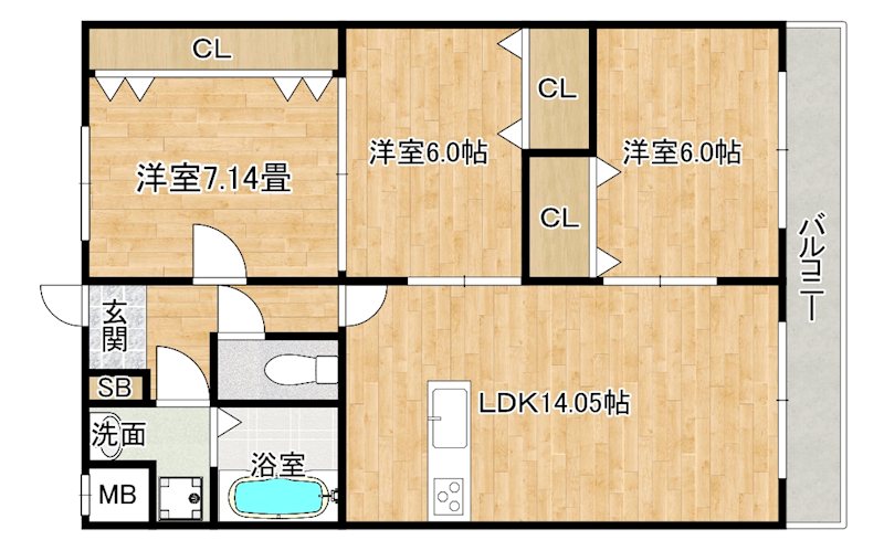 レーヴメゾン羽衣 間取り