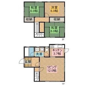 森川戸建　C棟 間取り
