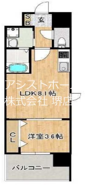 レクシア堺東     間取り
