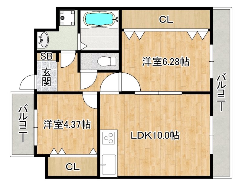 レーヴメゾン羽衣 間取り