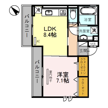 メゾン旭/駅前 間取り