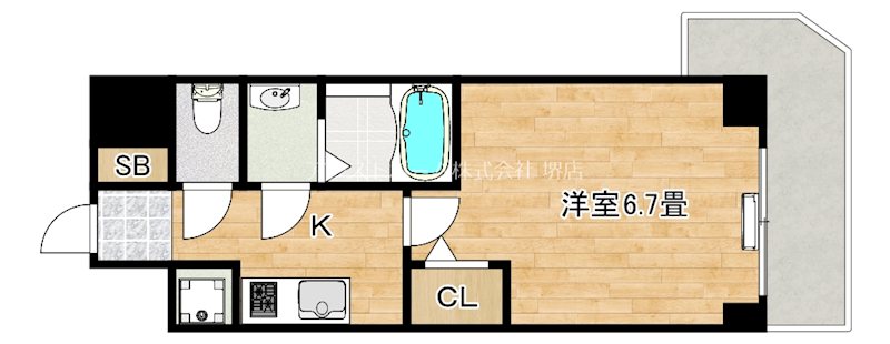 S-RESIDECE堺湊駅前azure 間取り