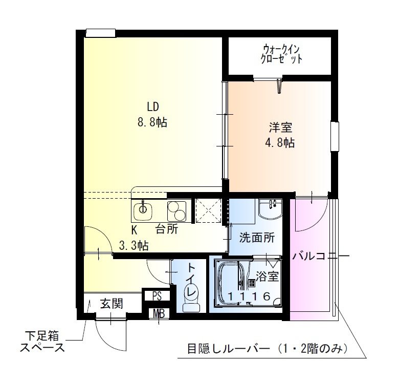 フジパレス高石駅南Ⅱ番館 間取り
