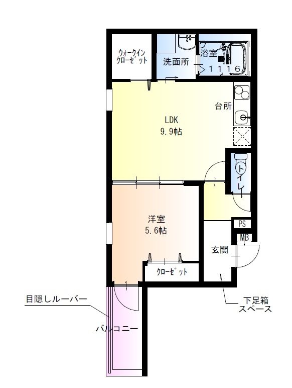 フジパレス高石駅南Ⅱ番館 間取り