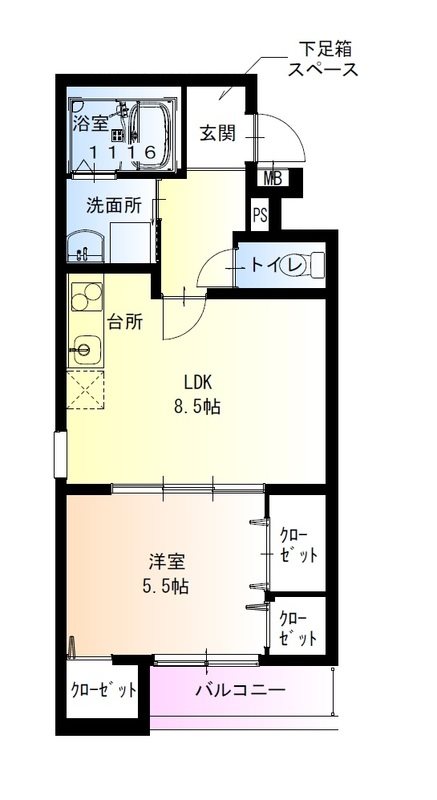 フジパレス高石駅南Ⅱ番館 間取り