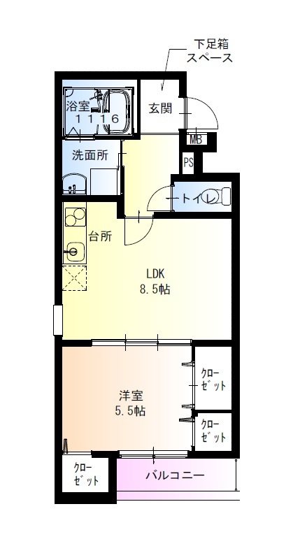 フジパレス高石駅南Ⅰ番館 間取り