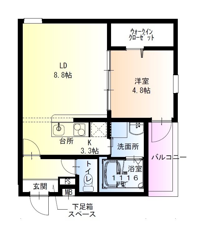 フジパレス高石駅南Ⅰ番館 間取り