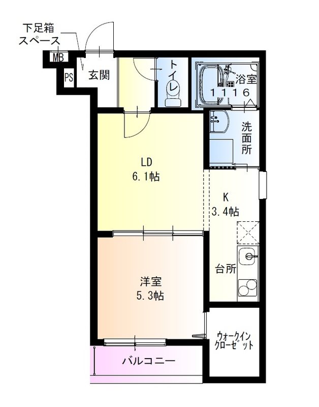 フジパレス高石駅南Ⅰ番館 間取り