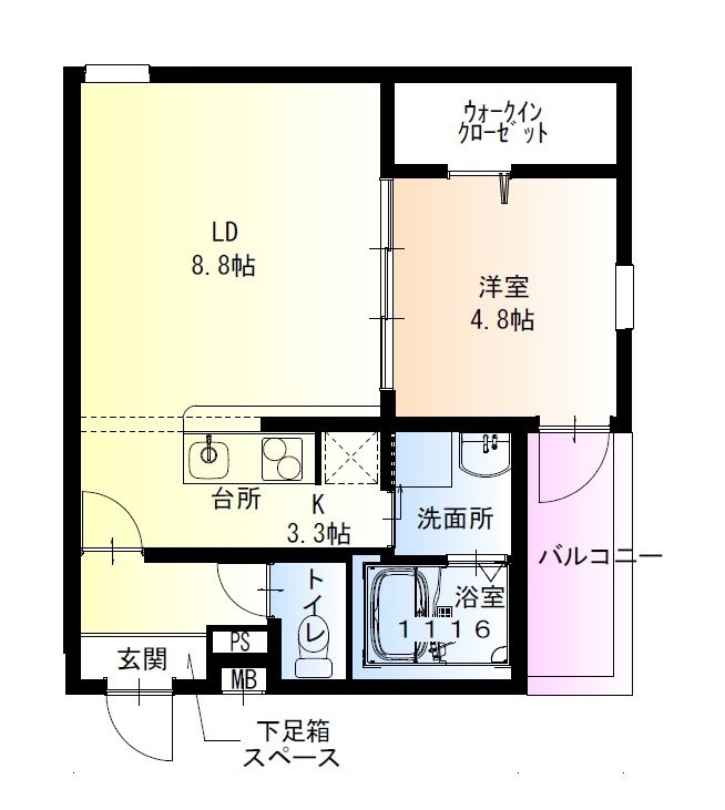 フジパレス高石駅南Ⅰ番館 間取り