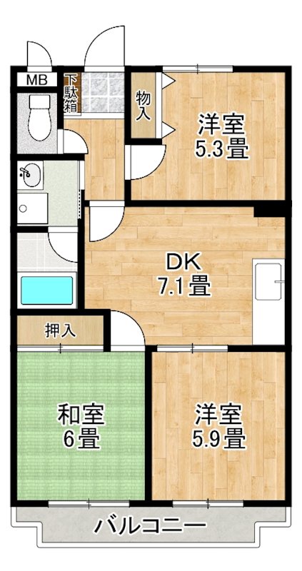 パーク・ウエスト 間取り