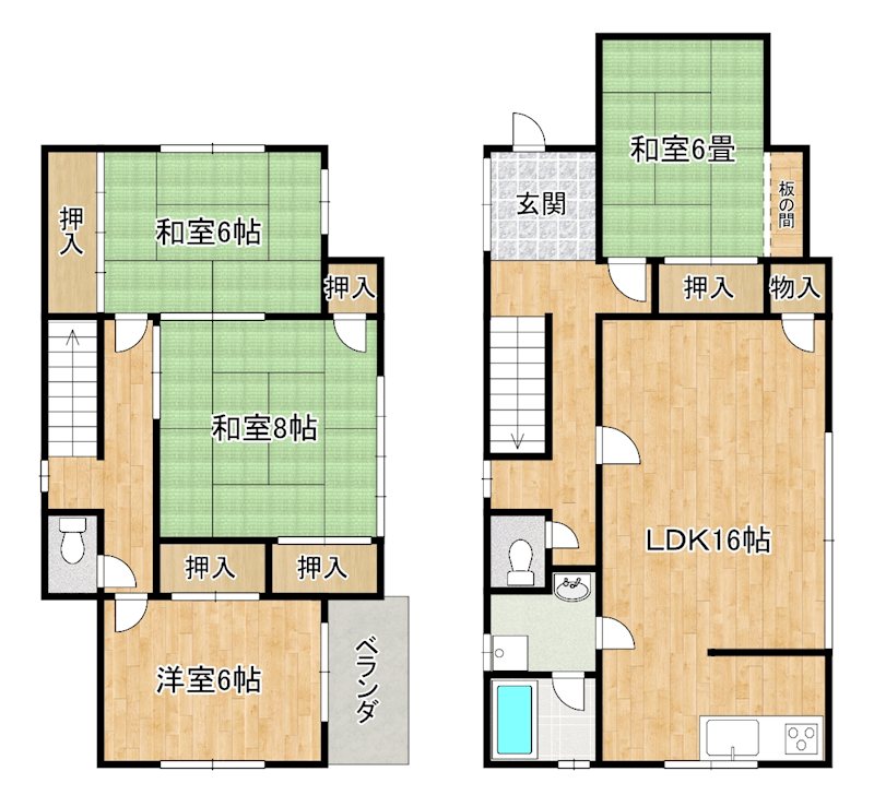 小田町戸建 間取り