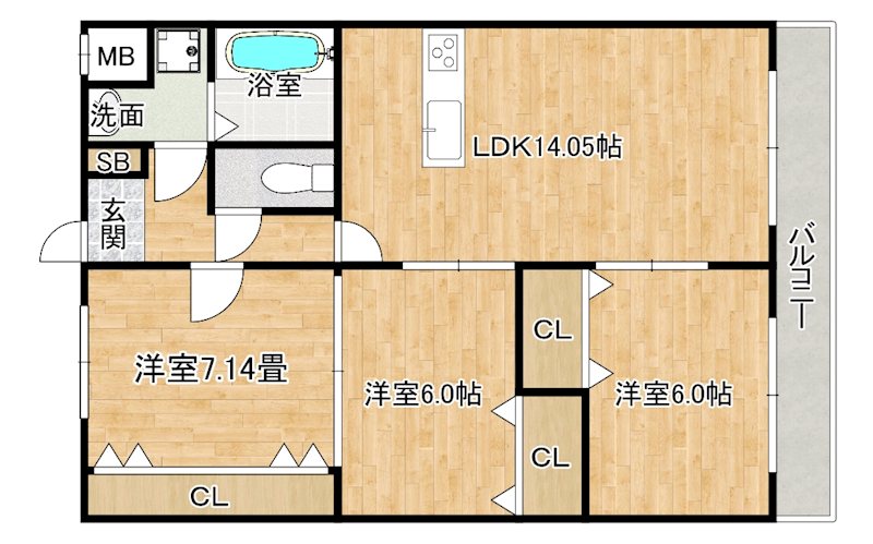 レーヴメゾン羽衣 間取り