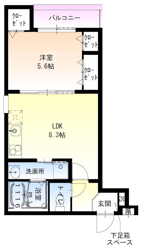 フジパレス高石駅西Ⅰ番館 間取り