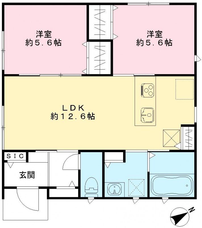クインテット土生 間取り
