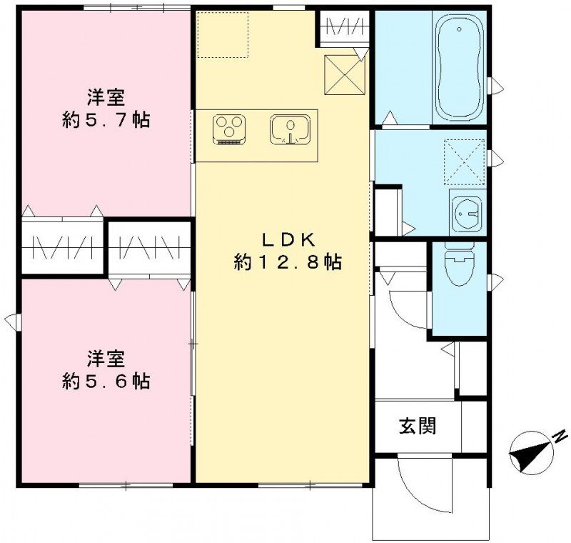 クインテット土生 間取り