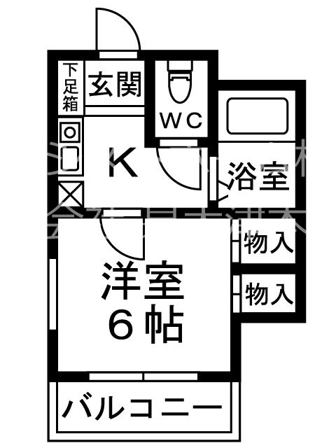 ｼｬﾙﾏﾝﾌｼﾞ東岸和田弐番館 間取り
