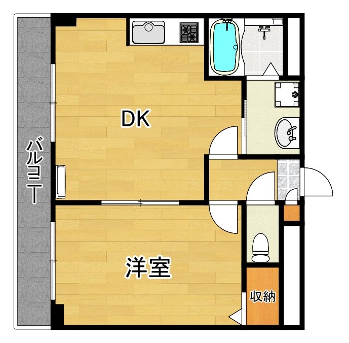 アンプルールフェール ルミエール富木 間取り