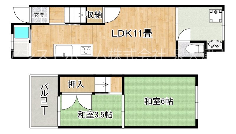 池浦町１丁目テラスハウス 間取り