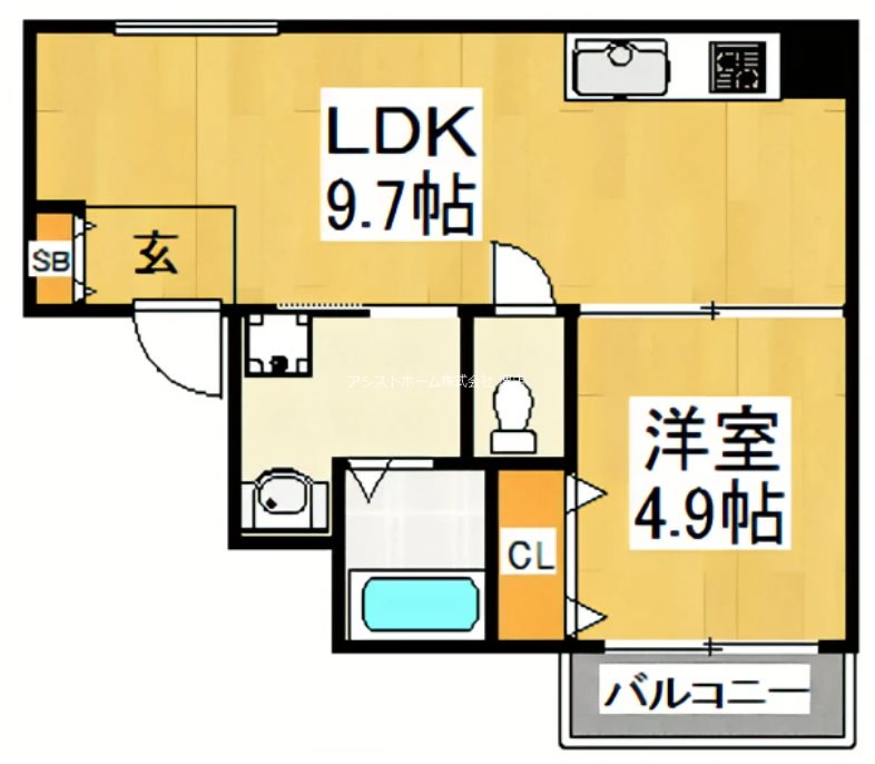 シティーコート北瓦町Ⅱ 間取り