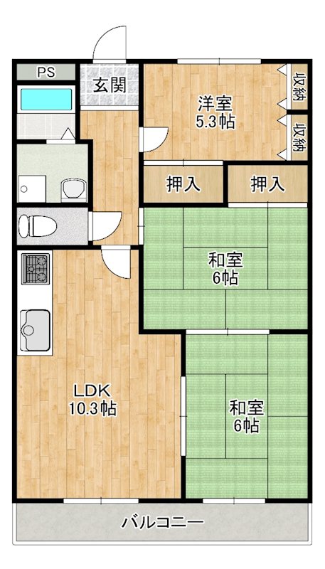 グローリー北豊中 間取り